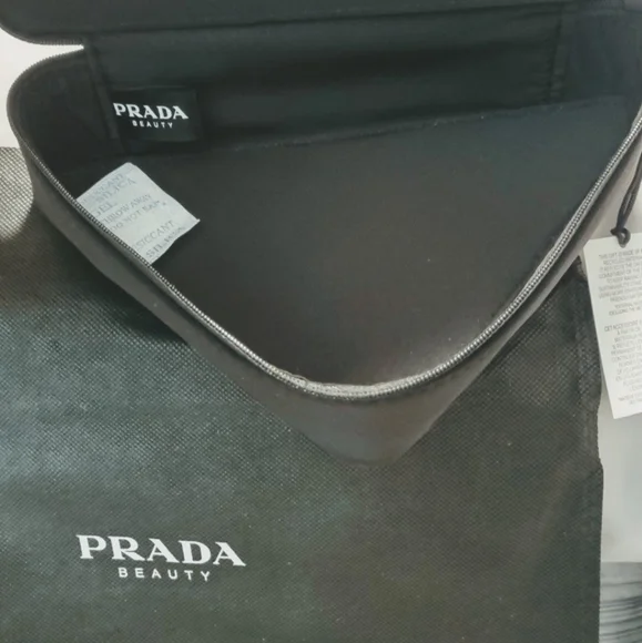 🆕 Prada Triangle Beauty Pouch w/dust bag - Picture 3 of 7